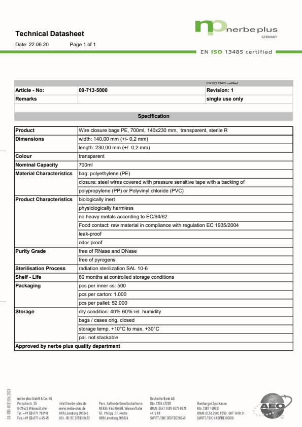 

Technical Datasheet 09 713 5000

